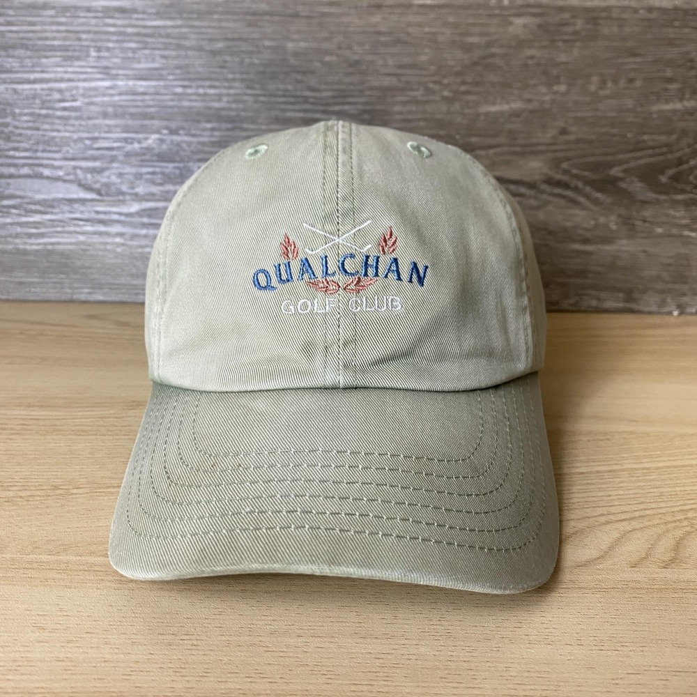 Qualchan Golf Club Hat Cap Strap Back Embroidered Golf Course Mens Imperial